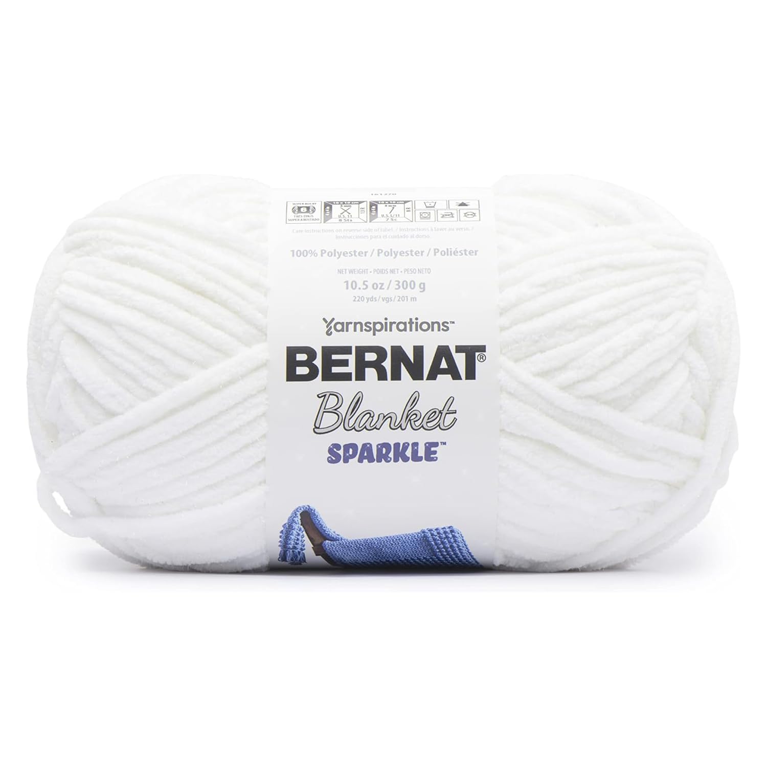 Bernat Blanket Sparkle 300g - White Sparkle