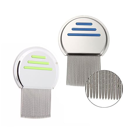 2 Pack Lice Comb Stainless Steel Louse Nit Comb For Hair Lice