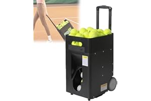 Tennis Ball Machine, Automatic Ball Launcher Tennis Practice Equipment, with Remote Control, 50 Large Capacity, Adjustable La