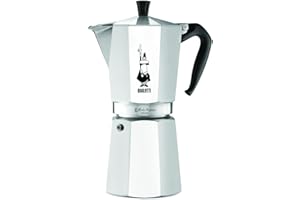 Bialetti - Moka Express: Iconic Stovetop Espresso Maker, Makes Real Italian Coffee, Moka Pot 12 Cups (22 Oz - 670 Ml), Aluminium, Silver