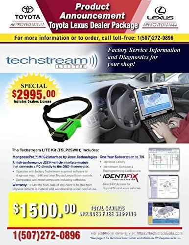 Toyota Techstream Toughbook Dealer Includes Subscription and Identifix