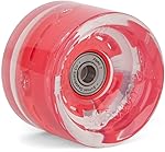 Roue pour skateboard transparent avec jante rouge