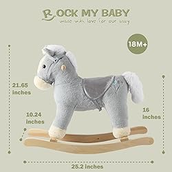 Rock My Baby Pony Rocking Horse, Plush Stuffed