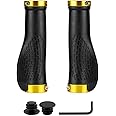 SAPLIZE Bike Handlebar Grips, Multi Colors/Design Optional, Ergonomic Design, Aluminum Double Lock-on, Mountain Bike Grips, MTB BMX Downhill Foldable Urban Bicycles Grips, Scooter Grips