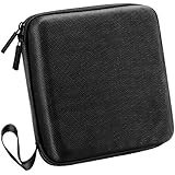 VicTsing Portable CD DVD Drive Case Carrying Travel Storage with Extra Protective Storage Pocket for External USB, DVD, CD, Blu-ray disc - Black