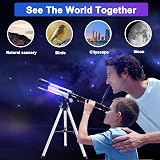 BESIMLI Telescope for Kids Beginners 50/360mm 90X Zoom Refractor with Tripod view 4