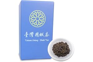 Trilliant-Dark roasted dong ding oolong tea, Taiwan black oolong, loose tea leaf, strong tea, 4 oz, notes of black coffee, dark chocolate & orange