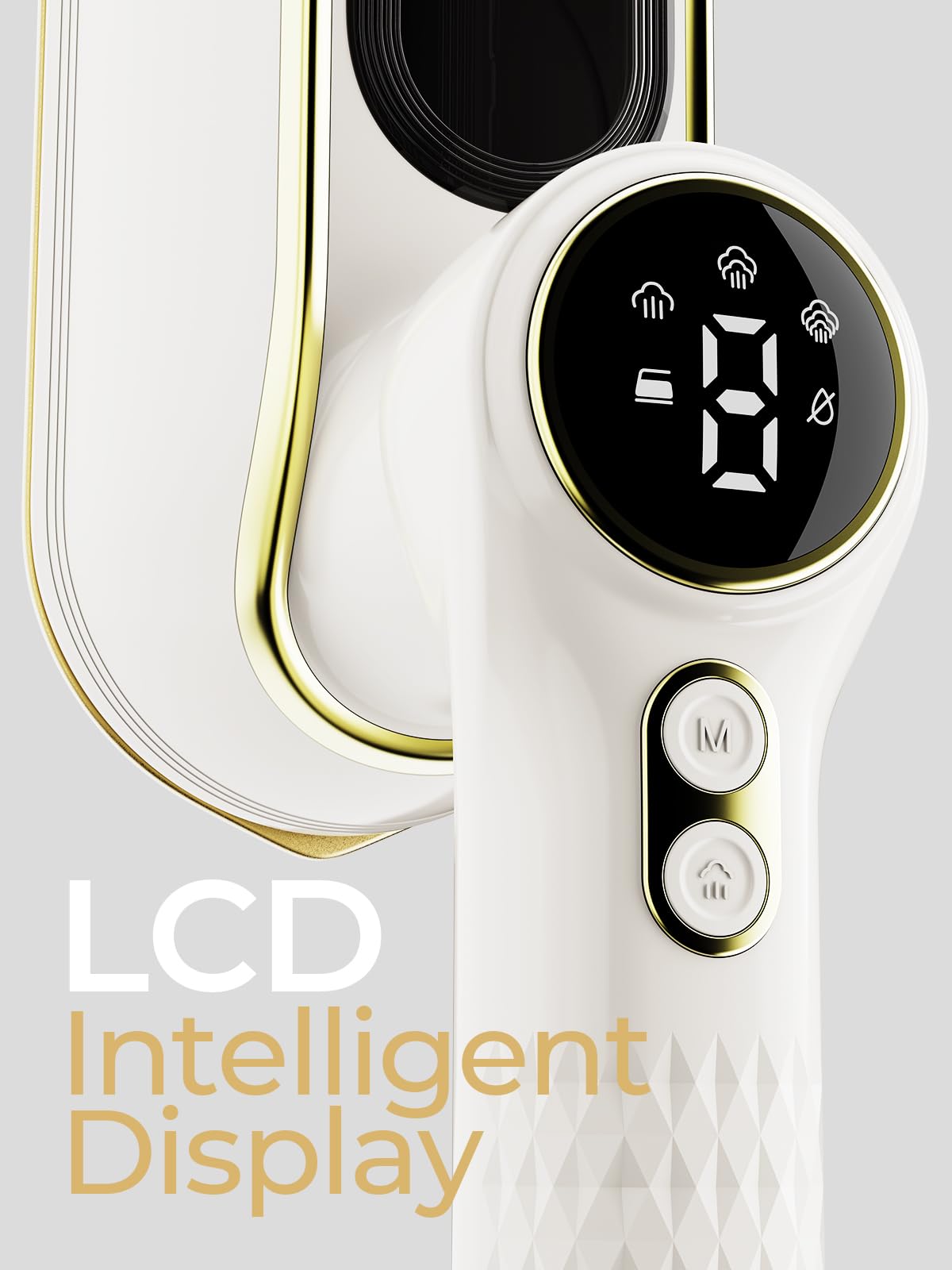 Portable Travel Steamer, 1200W Handheld Fabric Steamer for Clothes, 4 Modes with LCD Display, Powerful Wrinkle Remover for Home & Travel, 150ml Water Tank, 10S Fast Heat-Up, 180° Swivel Handle