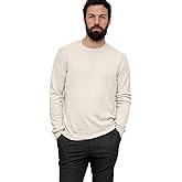 State Cashmere Men's Essential Crewneck Sweater 100% Pure Cashmere Classic Long Sleeve Pullover