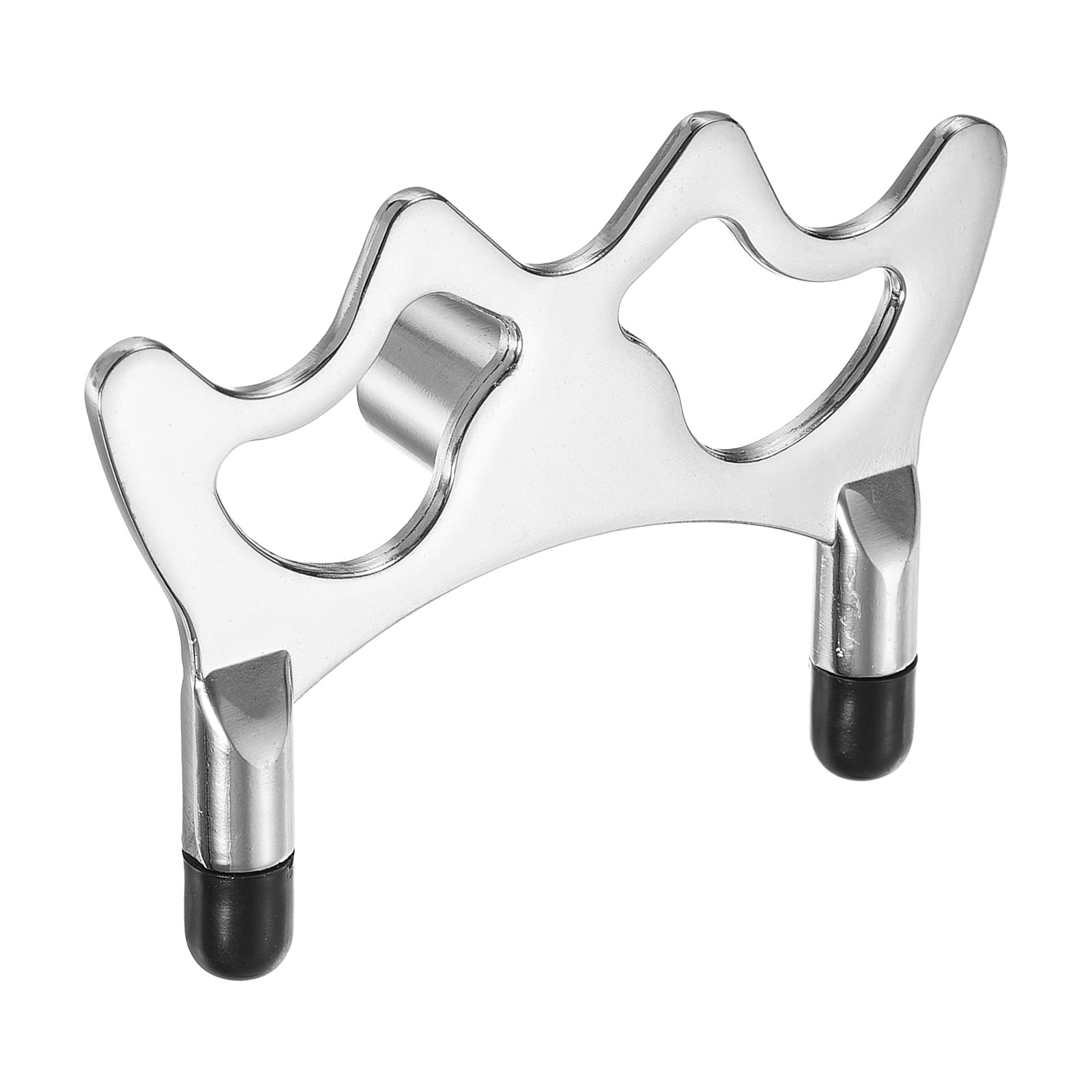 PATIKIL Billiard Bridge Head, Low Fork Pool Cue Stick Bridge Screw-On Metal Billiard Accessories with Rubber Sleeves for Pool Table, Silver Tone