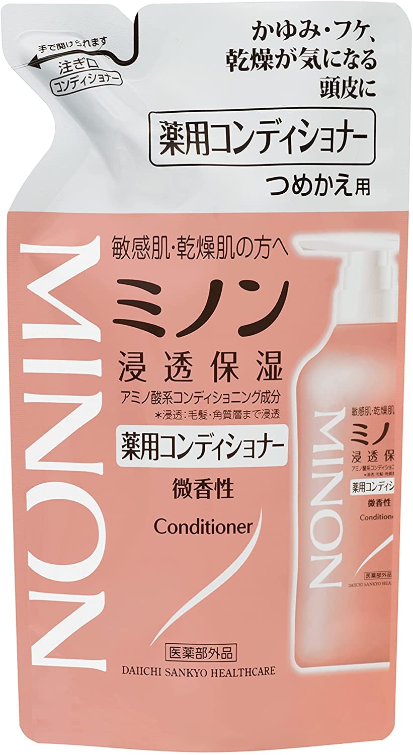 ミノン薬用コンディショナー つめかえ用 380mL コンディショナー 敏感肌 かゆみ フケ 保湿 乾燥対策 弱酸性 低刺激性 【医薬部外品】商品画像