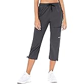 baleaf Women's Hiking Cargo Capris Outdoor Lightweight Water Resistant Pants UPF 50 Zipper Pockets
