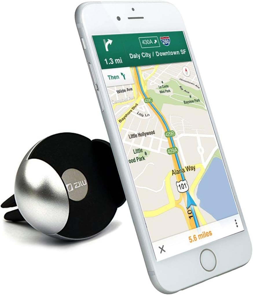 Zilu Elite Universal Air Vent Car Phone Mount, Cell Phone Holder for iPhone 6s Plus 6s 5s Android and More -Retail Packaging