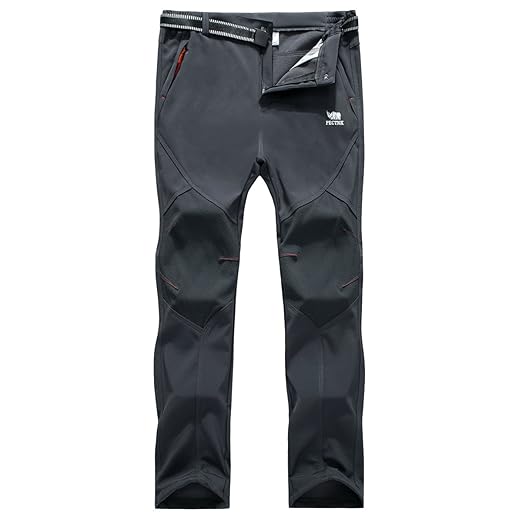 P T PECTNK Herren Softshell Ski Wandern Wasserdicht Fleece Hosen