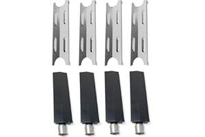 Shengyongh SSBG179A (4-Pack) Stainless Steel Heat Plate and Cast Iron Burner for Master Forge BG179A, BG1793B-A Grill