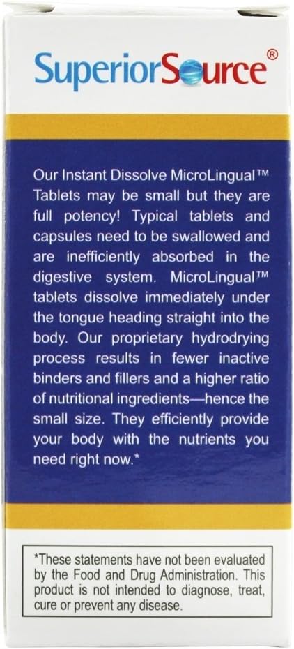 Superior Source Vitamin D3 [1000] IU Sublingual Tablets - Vitamin D Supplement Quick Dissolve Melts - 100 Count, White ('076635908509): Health & Personal Care