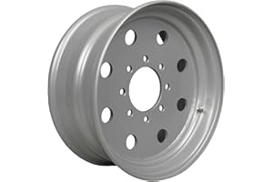 The Trailer Parts Outlet - 17.5" x 6.75" 8 Lug Silver Modular Trailer Wheel Rim - 8 x 6.5" Bolt Pattern with + .50 Offset