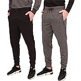 1 Pack/2 Pack Mens Jogger Gym Sweatpants, Athletic Jogger Workout Pants for Men,Running Track Pants with Zipper Pockets