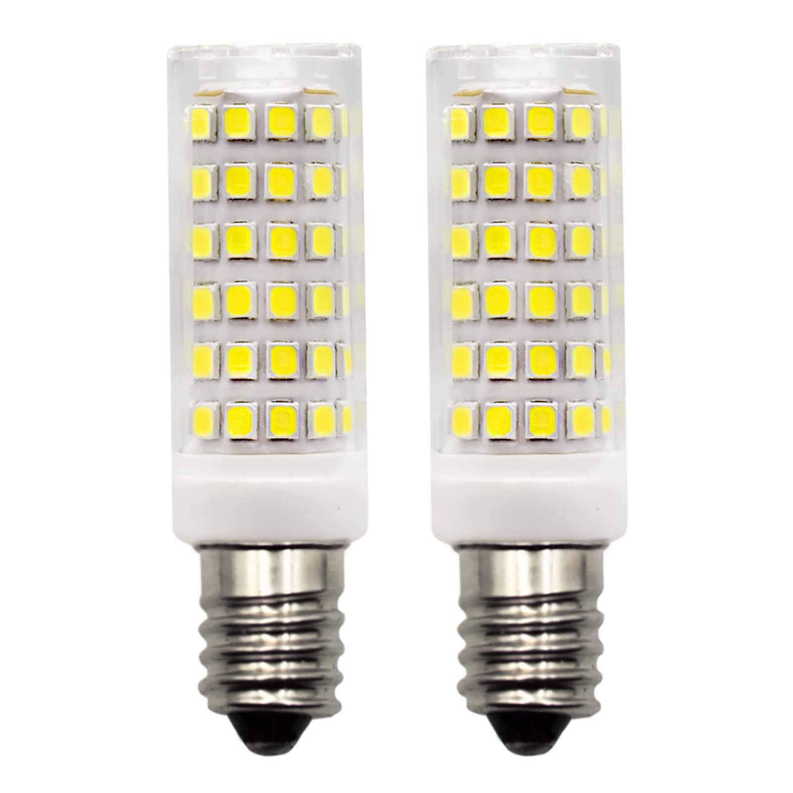Mjiuzhou E14 LED Light Bulbs Equivalent to 60W Halogen Cool White 6500k 6W 600 Lumen 220V 230V 360° Beam Angle Small Screw Energy Saving E14 Base Lampe 2 Pack