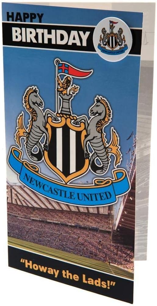 Newcastle United FC Birthday Card And Badge (One Size) (Multicolour