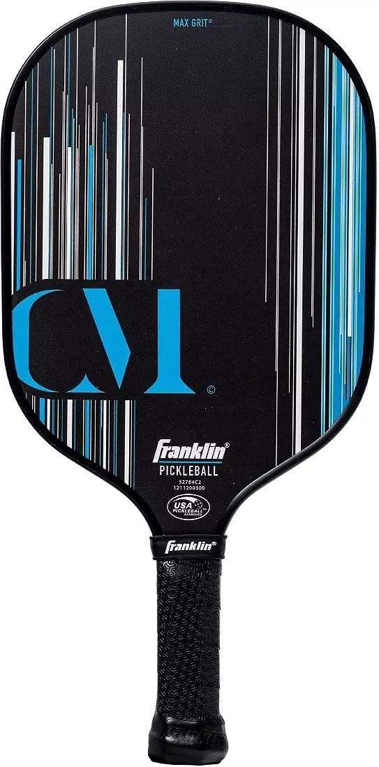 Franklin Sports Pro Pickleball Paddle - Christine McGrath Pro Player Tournament Paddle - Polypropylene Core Racket with Max Grit Surface - USA Pickleball (USAPA) Approved - Blue - 16mm Core