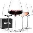 OJA Red Wine Glasses Set of 4, Large Burgundy Glasses 23 OZ, Hand Blown Crystal Glass Light, Clear, Best for Wine tasting, Birthday, Christmas, Anniversary