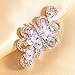 GULICX Silver Color Ribbon Luxury Cubic Zirconia Crystal Tear Drop Cluster Brooch Pin Clear White