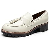 DREAM PAIRS Womens Loafers, Slip On Platform Chunky Penny Heeled Lug Sole Loafers for Women Dressy and Work, Business Casual Shoes for Women