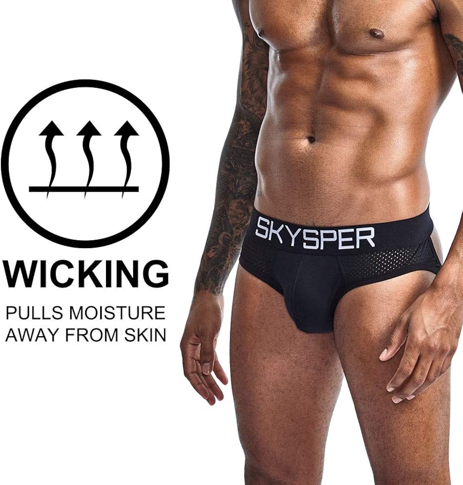SKYSPER Men's Jockstrap Athletic Supporter Underwear Gym Strap Brief at  Men’s Clothing store