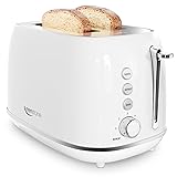 2 Slice Stainless Steel Toaster Retro with 6 Bread
