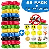 CASELAST Premium Mosquito Repellent Bracelets - 22 Pack - DEET-FREE Natural Wristbands - Protection Against Mosquitoes and Insects - Pest Control Repeller for Kids and Adults