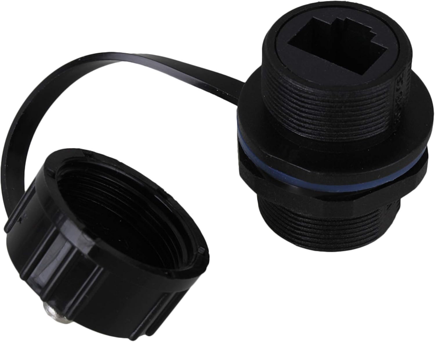 CNBTR Ethernet LAN Black IP68 Friendly M20 Stuffing Locknut Plastic RJ45 Underwater Gland Connector Set of 10 - Image 4