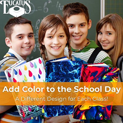 image for Eucatus Jumbo, Stretchable Book Cover Art Designs 3 Pack. Fits Most Ha