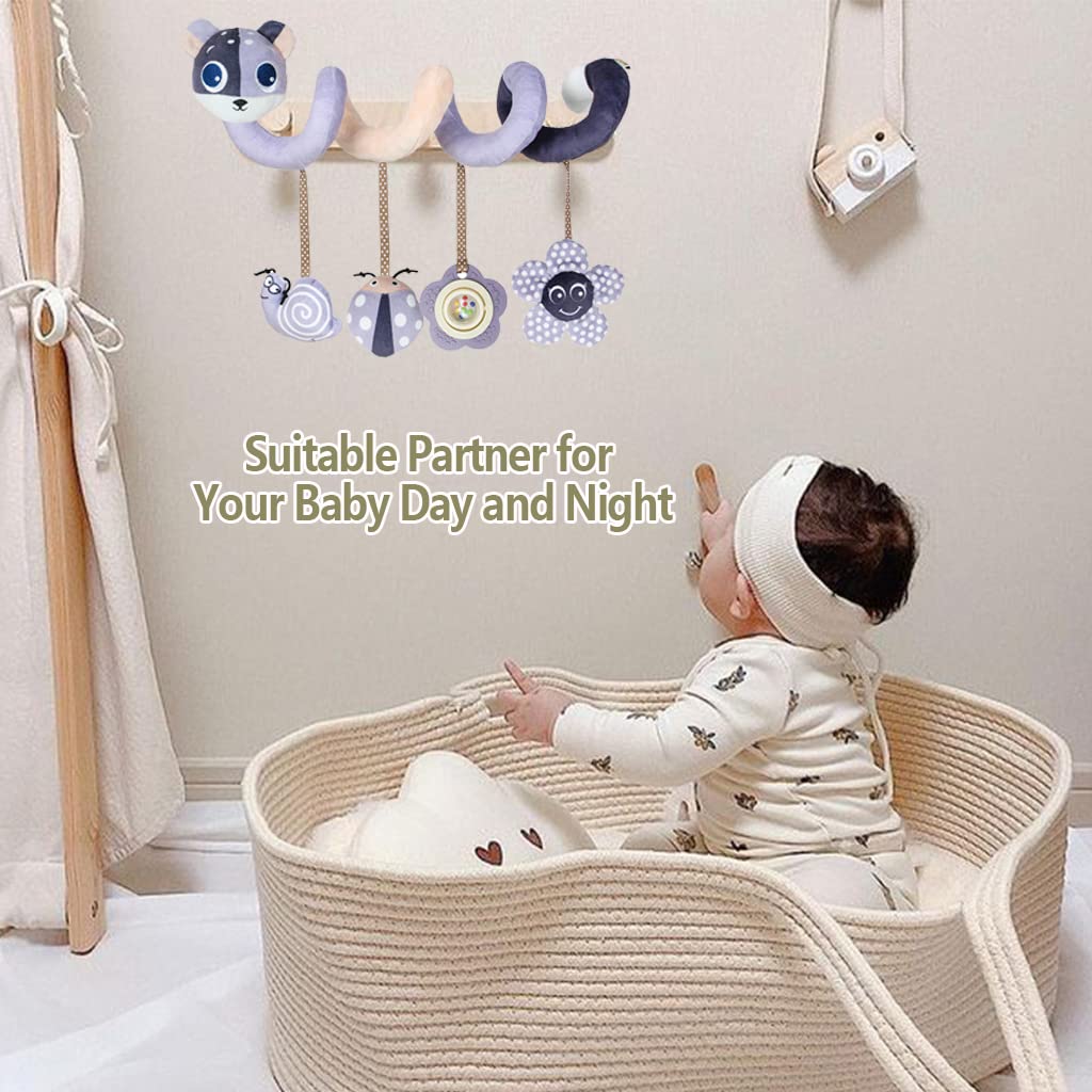 AIPINQI Spiral Activity Toy, Baby Car Seat Toys,Bed Stroller Toy