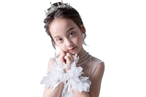 LeJulyeekay Lace Communion Gloves Wedding Pageant Princess Flower Girls Gloves