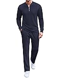 COOFANDY Men's Tracksuit 2 Piece Set Quarter Zip
