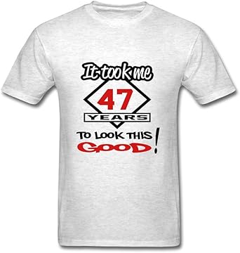 Amazon.com: Custom Birthday_47 T-shirt Gray Printed Men Shirts Xxx