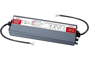 QNNP® LED Driver 150 Watts 12V DC Low Voltage Transformer Waterproof IP67 Power Supply Transformer Adapter AC 100V-120V to 12V DC, LED Power Supply for Indoor Outdoor LED Lighting
