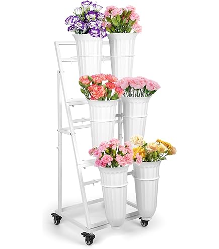 Amazon.com : ZpigToor Flower Display Stand With 6 Buckets,Flower