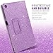 BENTOBEN Amazon Fire HD 8 Case (2018/2017/2016 Released,8th/7th/6th Generation),Kickstand Glitter Sparkly Folio Folding Cover with Stylus Holder & Auto Wake/Sleep Protective Case for Fire HD 8,Purple