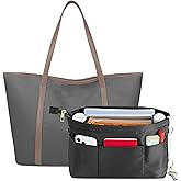 HyFanStr Purse Organizer Insert with Zipped Top for Tote Bag, Handbag Shaper with 13 Pockets