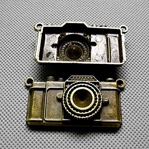 30 PCS Jewelry Making Charms Findings Supply Supplies Crafting Lots Bulk Wholesale Antique Bronze Tone Plated 70273 Camera