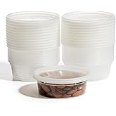 BINO | 8 Oz Deli Containers with Lids - 20 Pack | Food Storage Containers with lids | Freezer Safe, Microwaveable Plastic Containers with Lids for Meal Prep, Leftovers, Soups, Salads Takeout Catering