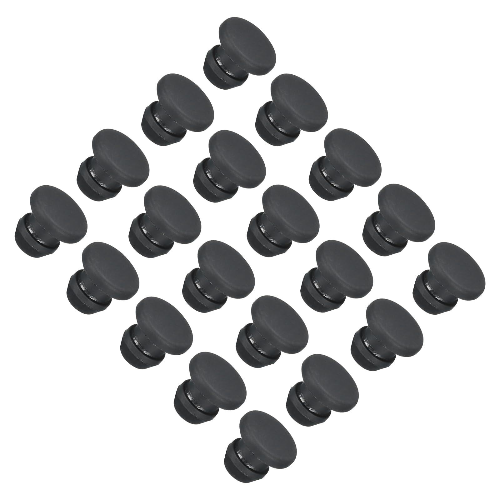 Photo 1 of MECCANIXITY Silicone Snap in Locking Hole Plugs Rubber Panel Seal Cover Flush Type Panel Round for Kitchen Rubber Bulkheads Waterproof Sealing Plugs 5mm/0.2 Inch Dia Black,Pack of 30