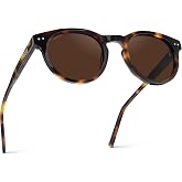 WearMe Pro Tate Women's Polarized Sunglasses, Retro Round Frame, UV400 | Shatter-Resistant Lenses, Timeless Design, Effortless Charm For All-Day Wear, Includes Microfiber Pouch for Cleaning/Storage