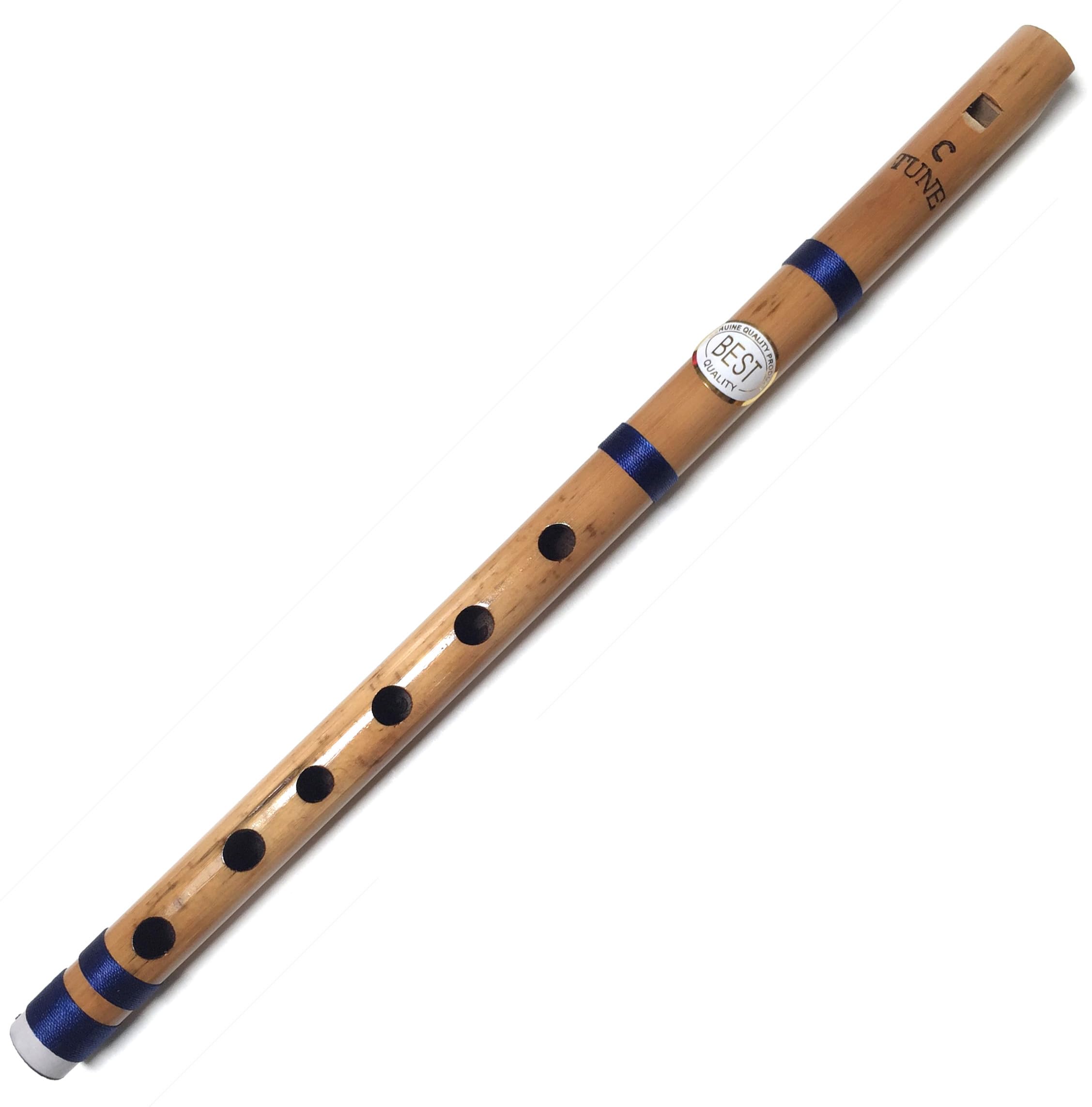 Beginners to Professional Indian Bamboo Flute Concert Natural Scale C 13 inch Fipple Flute Bamboo Bansuri Vansali