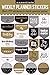 Essentials Weekly Planner Stickers-Black & Gold (Set of 575 Stickers)