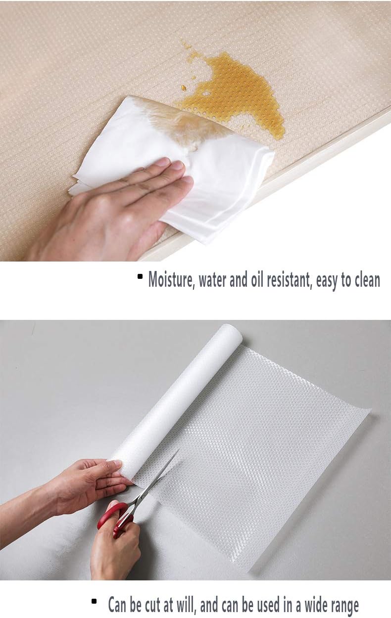 Alfombrillas Nevera Forro de cajón Reutilizable Cuttable Impermeable