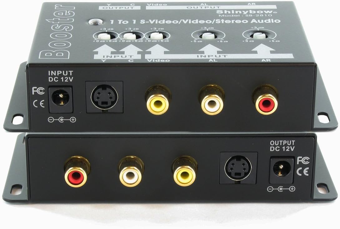 Shinybow SB-2810 S-Video/Composite Video and Stereo Audio Booster, Shinybow SB-2810