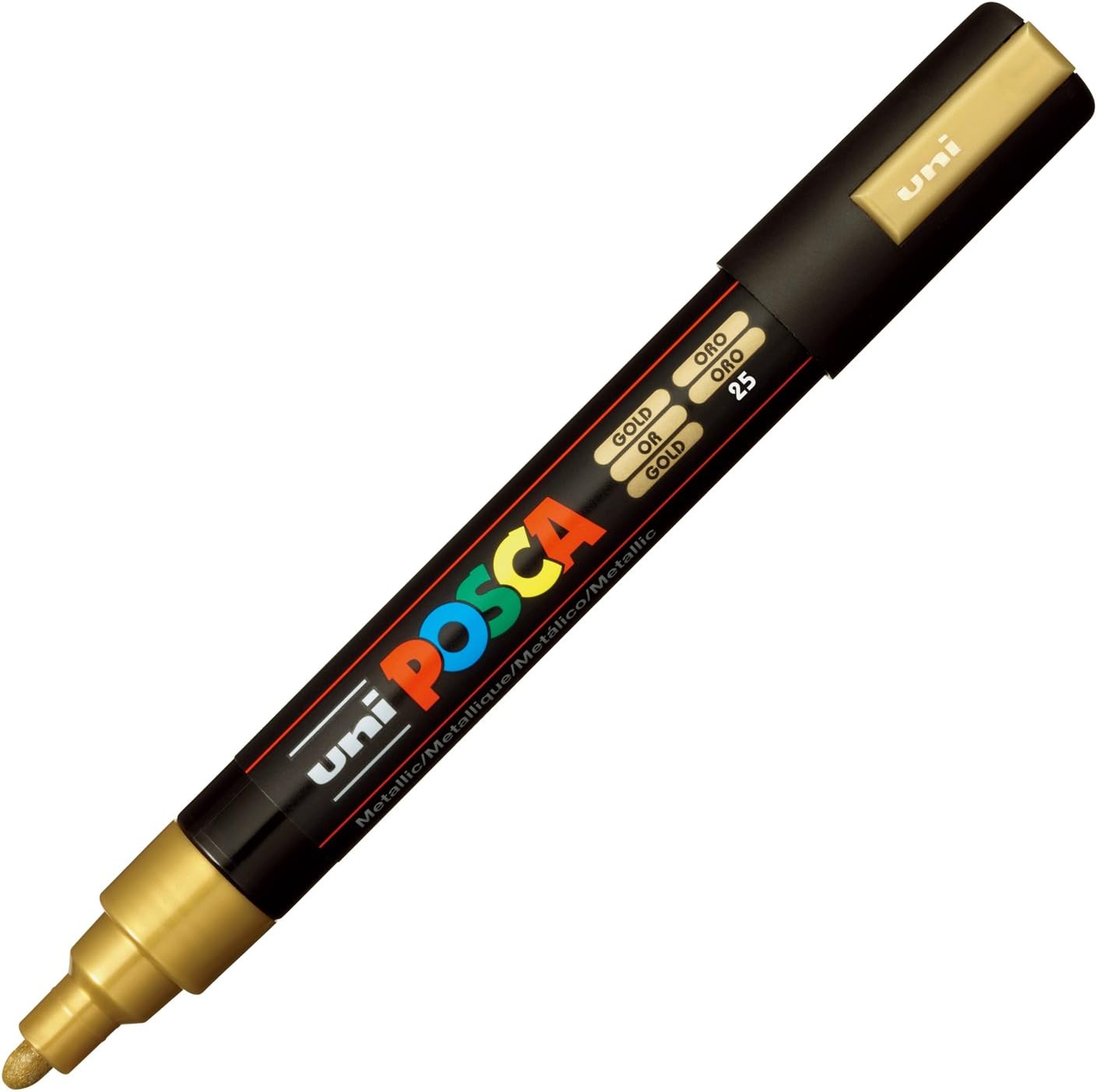uni-ball 176446000 Posca PC-5M Medium Bullet Tip Marker - Gold - Image 3